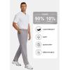 imageCOOFANDY Mens Casual Pants Classic Fit Flat Front Pants Lightweight Elastic Waist Golf Trousers with PocketsGrey