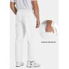 imageCOOFANDY Mens Casual Pants Classic Fit Flat Front Pants Lightweight Elastic Waist Golf Trousers with PocketsWhite