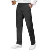imageCOOFANDY Mens Casual Pants Classic Fit Straight Legs Flat Front Twill PantsBlack