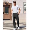 imageCOOFANDY Mens Casual Pants Classic Fit Straight Legs Flat Front Twill PantsBlack