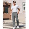 imageCOOFANDY Mens Casual Pants Classic Fit Straight Legs Flat Front Twill PantsGrey