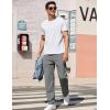 imageCOOFANDY Mens Casual Pants Classic Fit Straight Legs Flat Front Twill PantsGrey