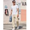 imageCOOFANDY Mens Casual Pants Classic Fit Straight Legs Flat Front Twill PantsLight Khaki