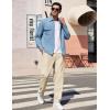 imageCOOFANDY Mens Casual Pants Classic Fit Straight Legs Flat Front Twill PantsLight Khaki