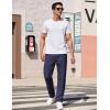 imageCOOFANDY Mens Casual Pants Classic Fit Straight Legs Flat Front Twill PantsNavy