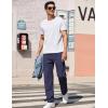 imageCOOFANDY Mens Casual Pants Classic Fit Straight Legs Flat Front Twill PantsNavy