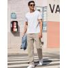imageCOOFANDY Mens Casual Pants Classic Fit Straight Legs Flat Front Twill PantsTaupe
