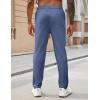 imageCOOFANDY Mens Casual Pants Elastic Waist Drawstring Chino Pants Cotton Twill Trousers with PocketsBlue