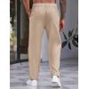 imageCOOFANDY Mens Casual Pants Relaxed Fit Flat Front Expandable Waist Chino Slack TrousersChampagne