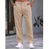 imageCOOFANDY Mens Casual Pants Relaxed Fit Flat Front Expandable Waist Chino Slack TrousersChampagne