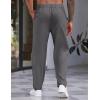 imageCOOFANDY Mens Casual Pants Relaxed Fit Flat Front Expandable Waist Chino Slack TrousersDeep Grey