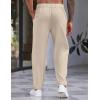 imageCOOFANDY Mens Casual Pants Relaxed Fit Flat Front Expandable Waist Chino Slack TrousersLight Coffee