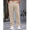 imageCOOFANDY Mens Casual Pants Relaxed Fit Flat Front Expandable Waist Chino Slack TrousersLight Coffee