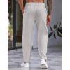 imageCOOFANDY Mens Casual Pants Relaxed Fit Flat Front Expandable Waist Chino Slack TrousersLight Grey
