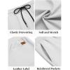 imageCOOFANDY Mens Casual Shorts Cotton Elastic Waist Drawstring Shorts Lightweight Summer Beach Shorts2 Pack  Black  White