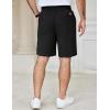imageCOOFANDY Mens Casual Shorts Cotton Elastic Waist Drawstring Shorts Lightweight Summer Beach Shorts2 Pack  Black  White