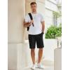 imageCOOFANDY Mens Casual Shorts Cotton Elastic Waist Drawstring Shorts Lightweight Summer Beach Shorts2 Pack  Black  White