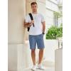 imageCOOFANDY Mens Casual Shorts Cotton Elastic Waist Drawstring Shorts Lightweight Summer Beach Shorts2 Pack  Dark Grey  Denim Blue
