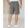imageCOOFANDY Mens Casual Shorts Cotton Elastic Waist Drawstring Shorts Lightweight Summer Beach Shorts2 Pack  Dark Grey  Light Khaki