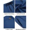 imageCOOFANDY Mens Casual Shorts Cotton Elastic Waist Drawstring Shorts Lightweight Summer Beach ShortsBlue