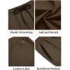 imageCOOFANDY Mens Casual Shorts Cotton Elastic Waist Drawstring Shorts Lightweight Summer Beach ShortsBrown