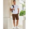 imageCOOFANDY Mens Casual Shorts Cotton Elastic Waist Drawstring Shorts Lightweight Summer Beach ShortsBrown2