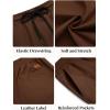 imageCOOFANDY Mens Casual Shorts Cotton Elastic Waist Drawstring Shorts Lightweight Summer Beach ShortsBrown2