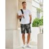 imageCOOFANDY Mens Casual Shorts Cotton Elastic Waist Drawstring Shorts Lightweight Summer Beach ShortsCamouflage 1