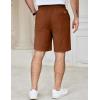 imageCOOFANDY Mens Casual Shorts Cotton Elastic Waist Drawstring Shorts Lightweight Summer Beach ShortsClay Brown