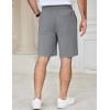 imageCOOFANDY Mens Casual Shorts Cotton Elastic Waist Drawstring Shorts Lightweight Summer Beach ShortsGrey