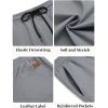 imageCOOFANDY Mens Casual Shorts Cotton Elastic Waist Drawstring Shorts Lightweight Summer Beach ShortsGrey