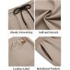 imageCOOFANDY Mens Casual Shorts Cotton Elastic Waist Drawstring Shorts Lightweight Summer Beach ShortsKhaki2