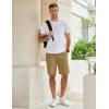 imageCOOFANDY Mens Casual Shorts Cotton Elastic Waist Drawstring Shorts Lightweight Summer Beach ShortsLight Brown
