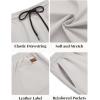 imageCOOFANDY Mens Casual Shorts Cotton Elastic Waist Drawstring Shorts Lightweight Summer Beach ShortsLight Grey