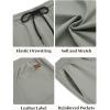 imageCOOFANDY Mens Casual Shorts Cotton Elastic Waist Drawstring Shorts Lightweight Summer Beach ShortsSage Green