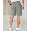 imageCOOFANDY Mens Casual Shorts Cotton Elastic Waist Drawstring Shorts Lightweight Summer Beach ShortsSage Green