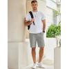 imageCOOFANDY Mens Casual Shorts Cotton Elastic Waist Drawstring Shorts Lightweight Summer Beach ShortsSage Green
