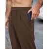 imageCOOFANDY Mens Casual Sweatpants Open Bottom Lounge Pants Lightweight Baggy Workout Yoga Track PantsBrown
