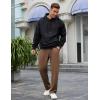 imageCOOFANDY Mens Casual Sweatpants Open Bottom Lounge Pants Lightweight Baggy Workout Yoga Track PantsBrown