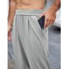 imageCOOFANDY Mens Casual Sweatpants Open Bottom Lounge Pants Lightweight Baggy Workout Yoga Track PantsLight Grey