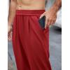 imageCOOFANDY Mens Casual Sweatpants Open Bottom Lounge Pants Lightweight Baggy Workout Yoga Track PantsRed