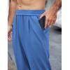 imageCOOFANDY Mens Casual Sweatpants Open Bottom Lounge Pants Lightweight Baggy Workout Yoga Track PantsRoyal Blue