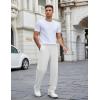 imageCOOFANDY Mens Casual Sweatpants Open Bottom Lounge Pants Lightweight Baggy Workout Yoga Track PantsWhite