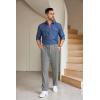 imageCOOFANDY Mens Chino Pants Relaxed Fit Elastic Waist Basic Flat Front Drawstring Casual Pants Dark Grey
