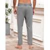 imageCOOFANDY Mens Chino Pants Relaxed Fit Elastic Waist Basic Flat Front Drawstring Casual Pants Dark Grey