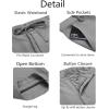imageCOOFANDY Mens Chino Pants Relaxed Fit Elastic Waist Basic Flat Front Drawstring Casual Pants Dark Grey