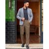 imageCOOFANDY Mens Classic Casual Dress Pants Expandable Waist Suit Pant Slim Fit Flat Front SlacksGrey Brown