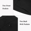 imageCOOFANDY Mens Classic Fit Flat Front Dress Pants No Iron Premium Casual Pants Expandable Waist Suit PantsBlack