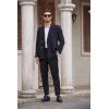 imageCOOFANDY Mens Classic Fit Flat Front Dress Pants No Iron Premium Casual Pants Expandable Waist Suit PantsBlack