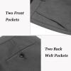 imageCOOFANDY Mens Classic Fit Flat Front Dress Pants No Iron Premium Casual Pants Expandable Waist Suit PantsGrey